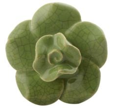 Pea Green Crackle Rose Flower Ceramic Knobs Online